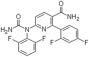 VX-702;1-(5-carbamoyl-6-(2,4-difluorophenyl)pyridin-2-yl)-1-(2,6-difluorophenyl)urea